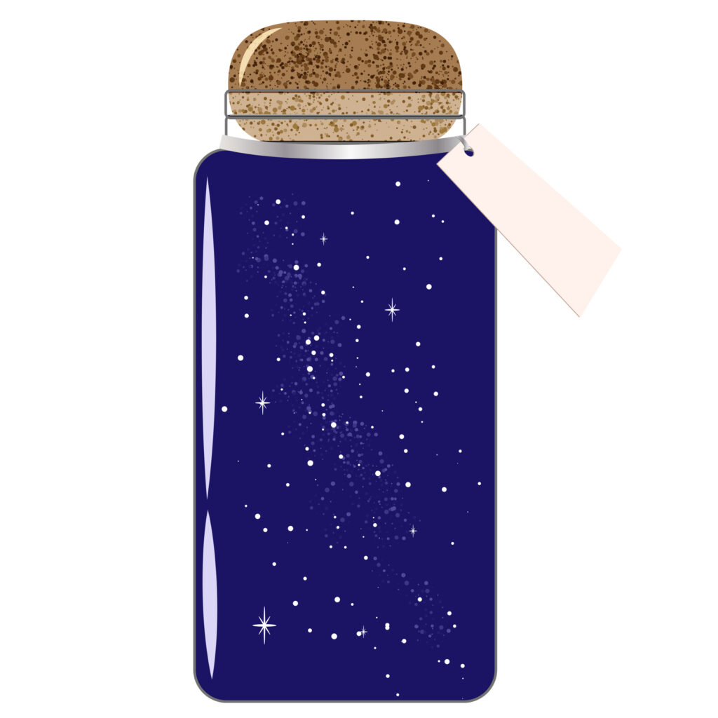 Sensory activity making a galaxy in a bottle